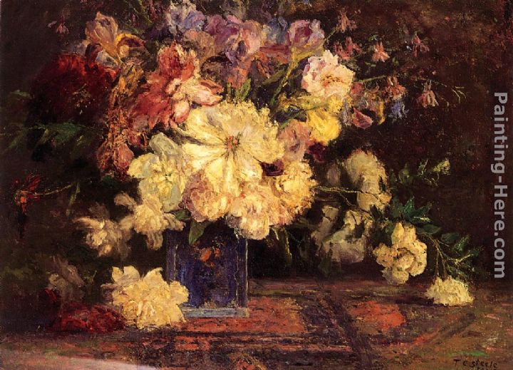 Still Life with Peonies painting - Theodore Clement Steele Still Life with Peonies art painting
